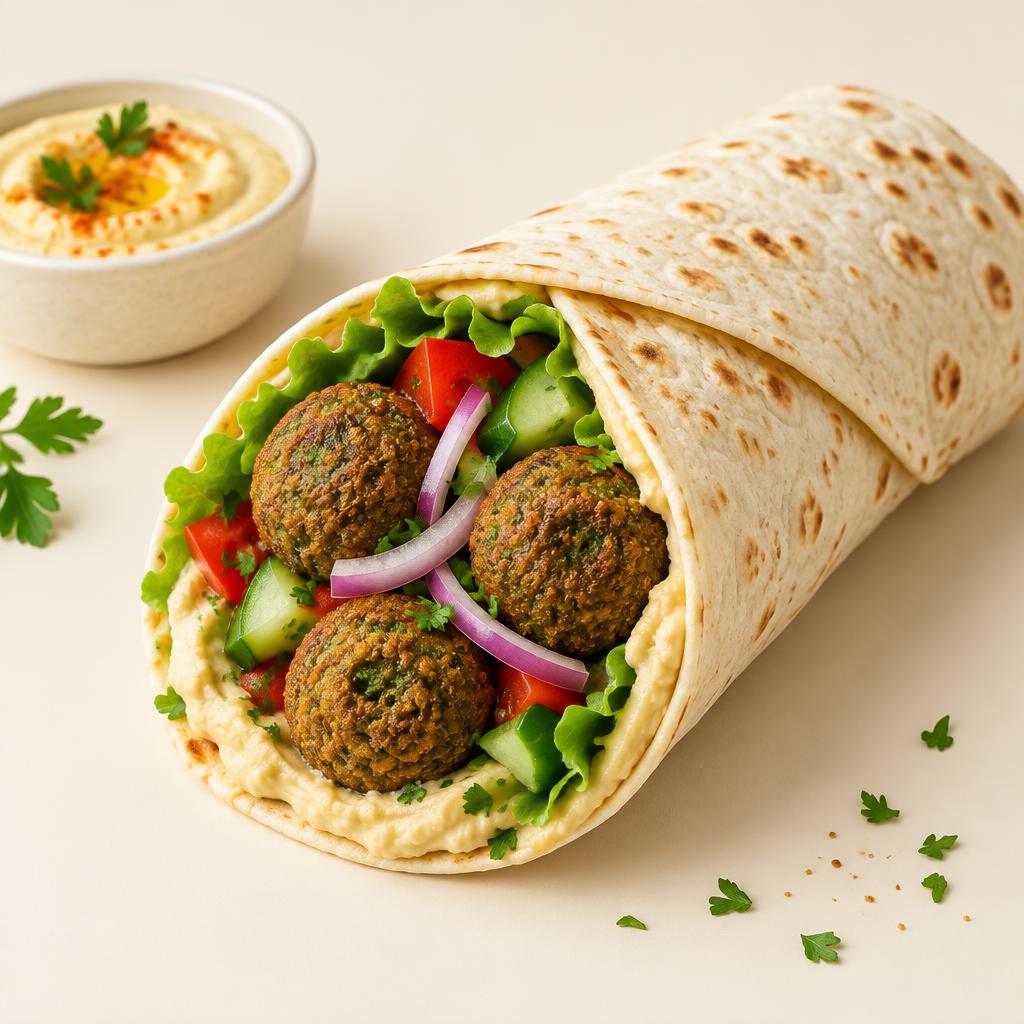 Falafel w tortilli